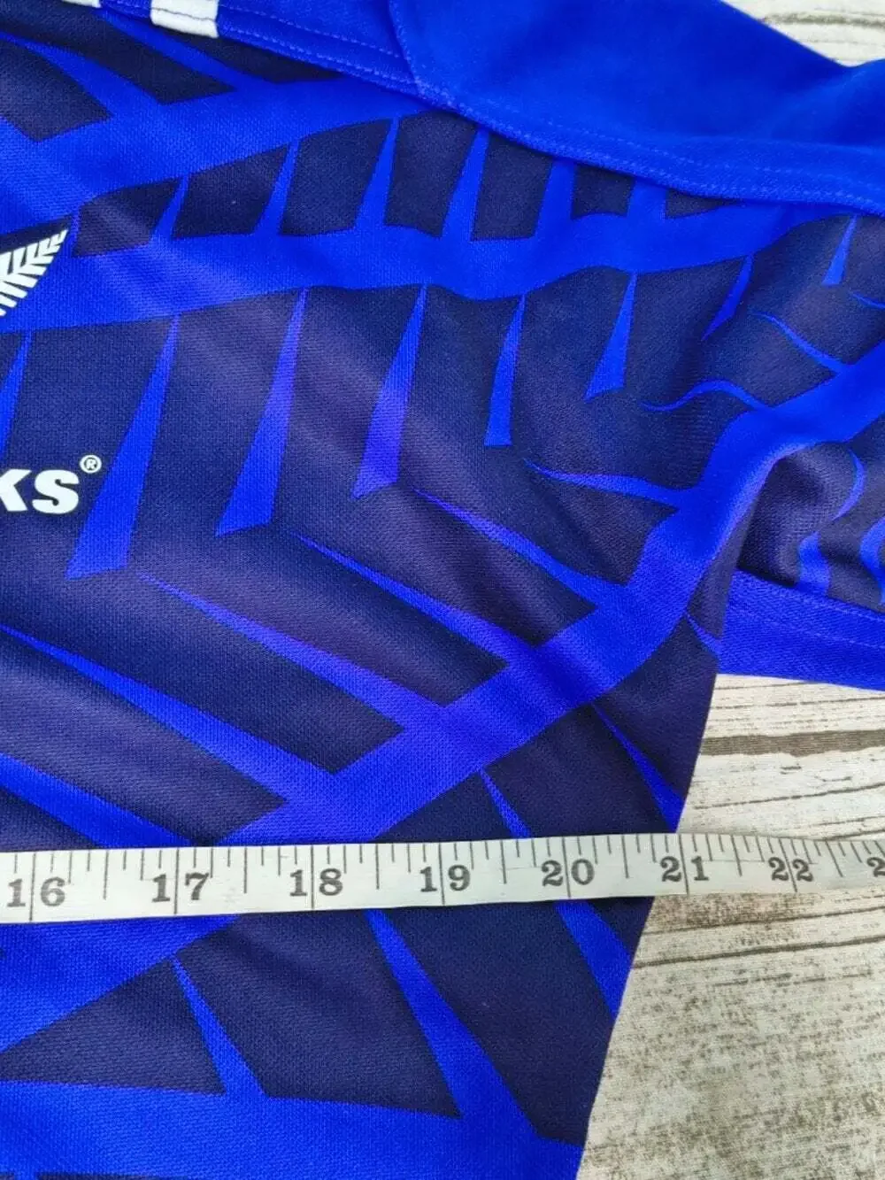 Adidas New Zealand All Blacks Rugby Training Jersey Blue Graphic Mens Small AIG